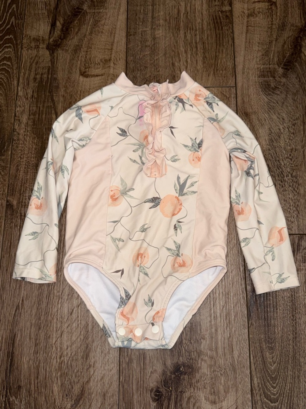 Jessica Simpson floral long sleeve rash guard swimsuit - size 24 months